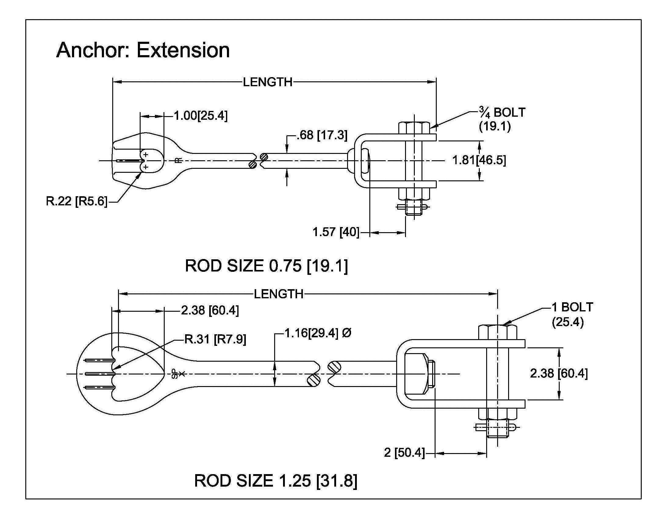 Round Rod Extension