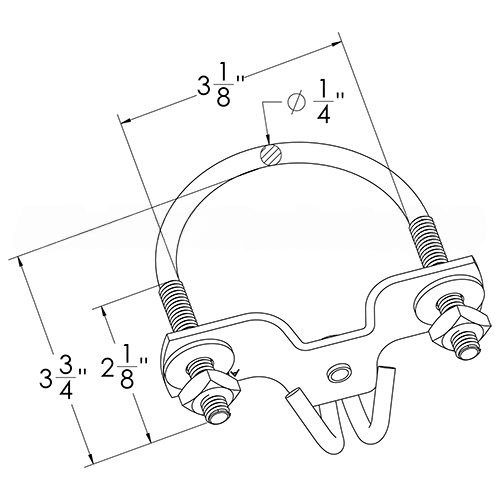 Drop Wire Mast Bracket view 2